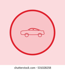 passenger car, an icon