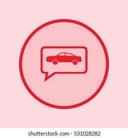 passenger car, an icon
