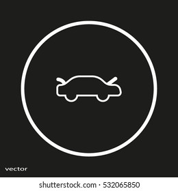 passenger car, an icon
