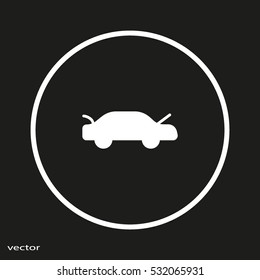 passenger car, an icon