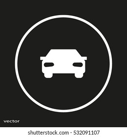 passenger car, an icon