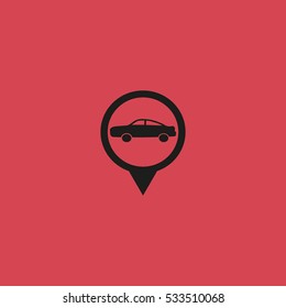 passenger car, an icon