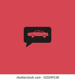 passenger car, an icon