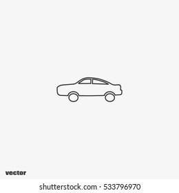 passenger car, an icon