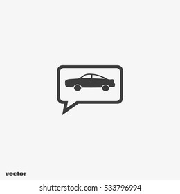 passenger car, an icon