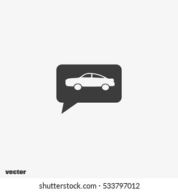 passenger car, an icon