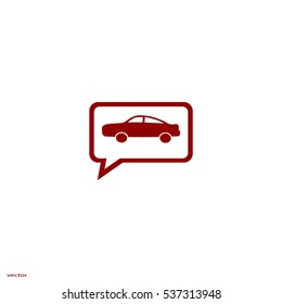 passenger car, an icon