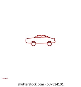 passenger car, an icon