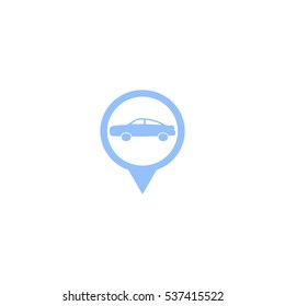 passenger car, an icon