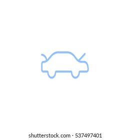 passenger car, an icon