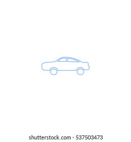 passenger car, an icon