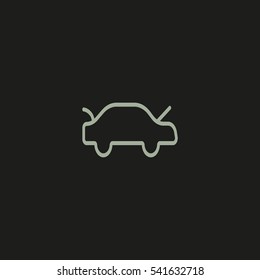 passenger car, an icon