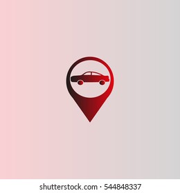 passenger car, an icon