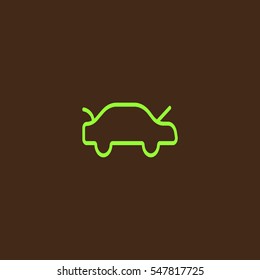 passenger car, an icon