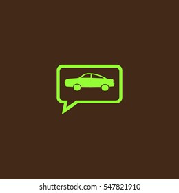passenger car, an icon