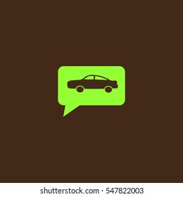 passenger car, an icon