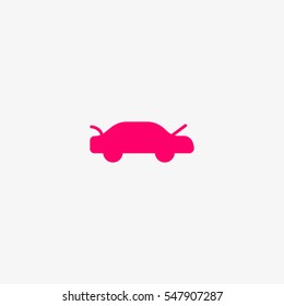 passenger car, an icon