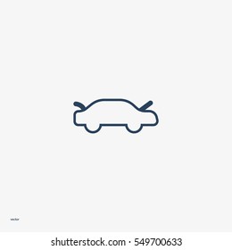 passenger car, an icon