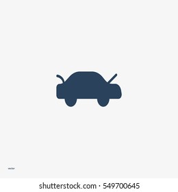 passenger car, an icon