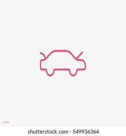 passenger car, an icon