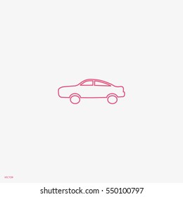 passenger car, an icon