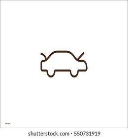 passenger car, an icon