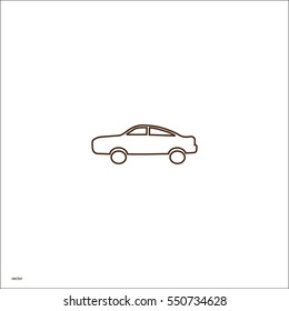 passenger car, an icon