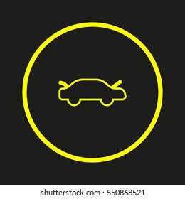 passenger car, an icon