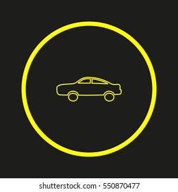 passenger car, an icon