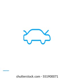 passenger car, an icon