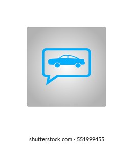 passenger car, an icon