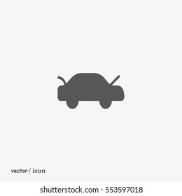 passenger car, an icon