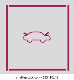 passenger car, an icon
