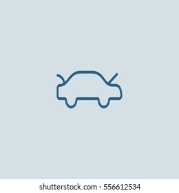 passenger car, an icon