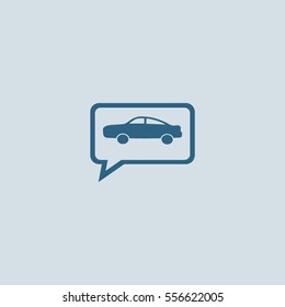 passenger car, an icon