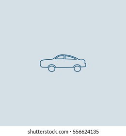 passenger car, an icon