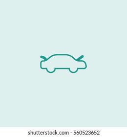passenger car, an icon