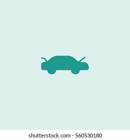 passenger car, an icon