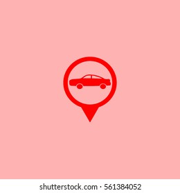 passenger car, an icon