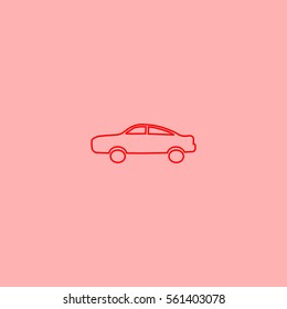 passenger car, an icon