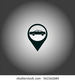 passenger car, an icon