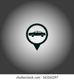 passenger car, an icon