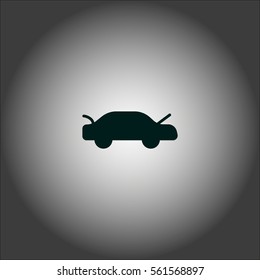passenger car, an icon