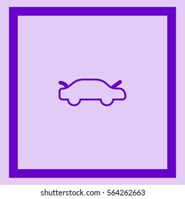 passenger car, an icon