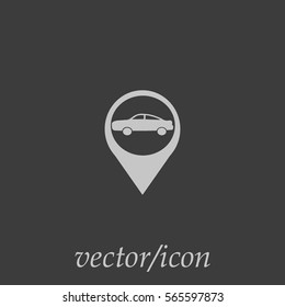 passenger car, an icon
