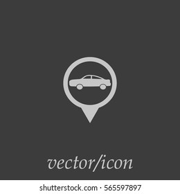 passenger car, an icon