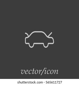 passenger car, an icon