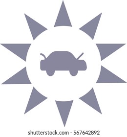 passenger car, an icon