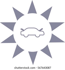 passenger car, an icon