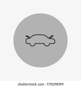 passenger car, an icon